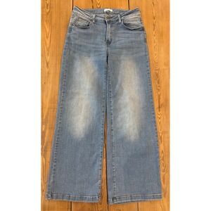 Fire & Rain Womens Wide Leg Jeans Light Wash Blue Denim‎ Size 11 Stretch Relaxed